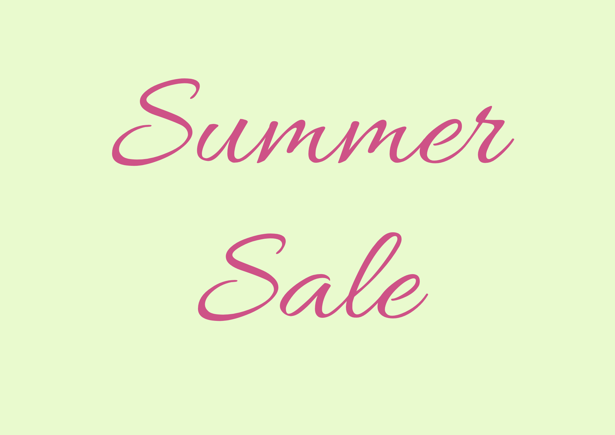SUMMER SALE