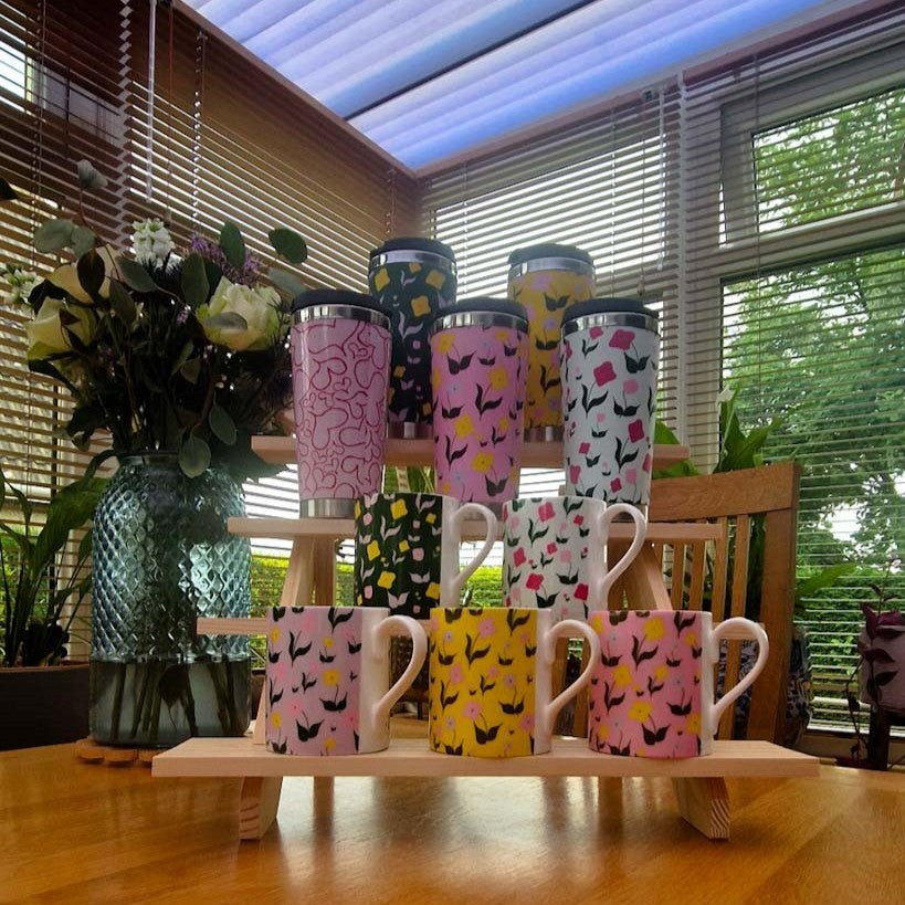 Fine Bone China Mug – First Flowers (Ballet Pink Design)