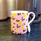 Fine bone china mug with Ballet Pink design from The First Flowers Collection