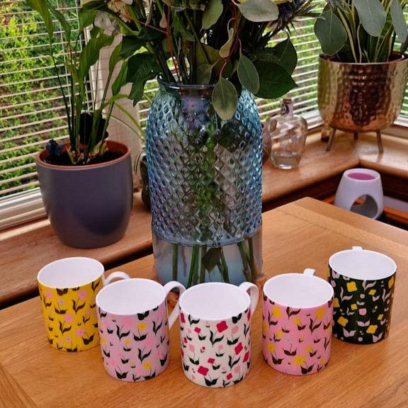 Fine Bone China Mug – First Flowers (Ballet Pink Design)