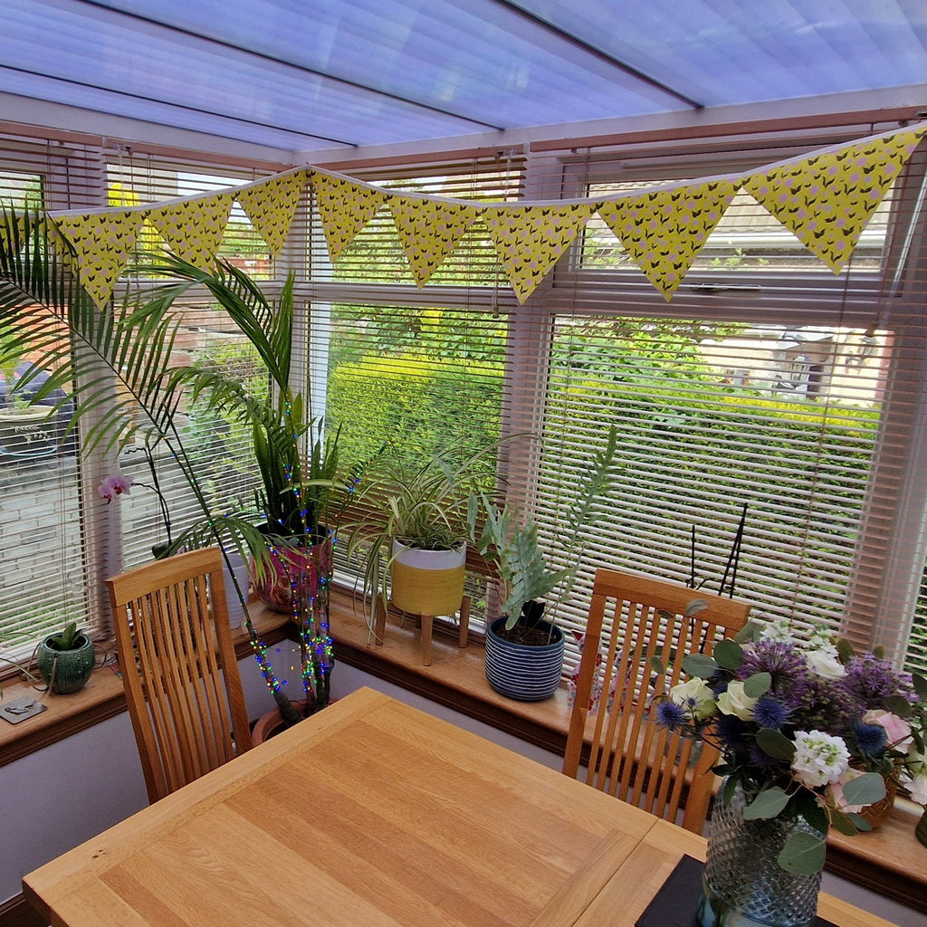 Indoor and Outdoor Bunting in First Flowers Sunshine Yellow - Summer 2025 - SALE