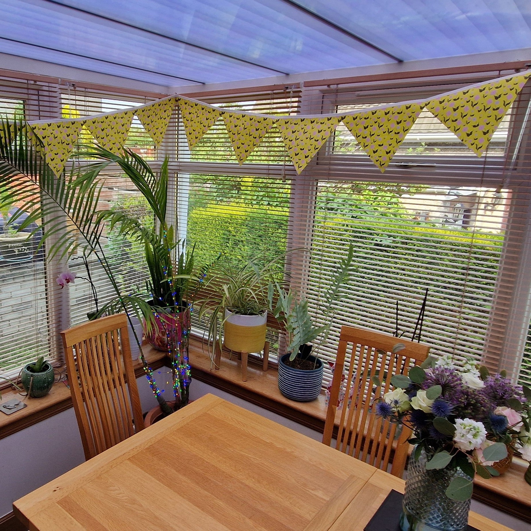 Indoor and Outdoor Bunting in First Flowers Sunshine Yellow - Summer 2025 - SALE