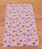 Cotton tea towel with First Flowers pattern in Ballet Pink 2025