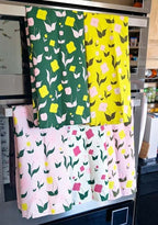 Cotton Tea Towel – First Flowers (Forest Green 2025)