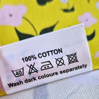 Organic Cotton Tea Towel – First Flowers (Sunshine Yellow)