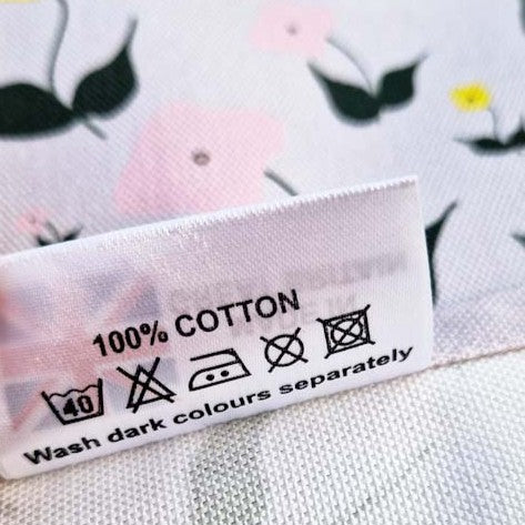 Organic Cotton Tea Towel – First Flowers (Lilac Dusk)