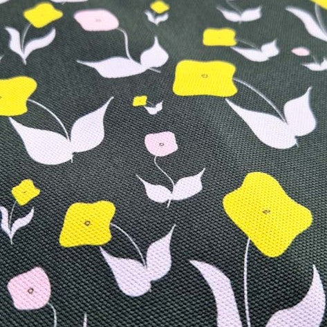 Double Oven Gloves – First Flowers (Forest Green)