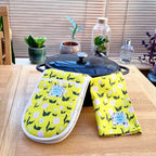 Organic Cotton Tea Towel – First Flowers (Sunshine Yellow)