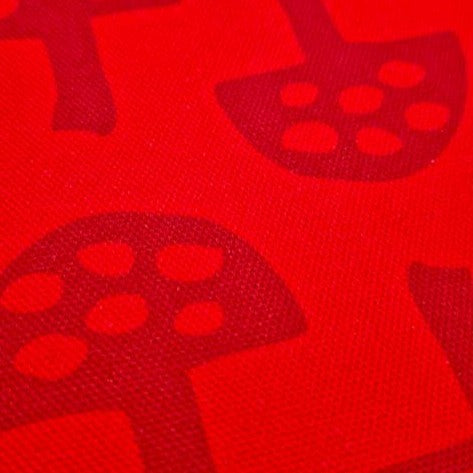 Organic Cotton Tea Towel – Glen Tanar Mushrooms (Light Berry)