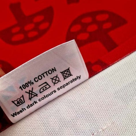 Organic Cotton Tea Towel – Glen Tanar Mushrooms (Light Berry)