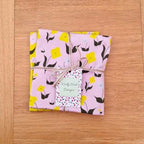 Organic Cotton Tea Towel – First Flowers (Ballet Pink)