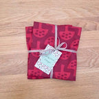 Organic Cotton Tea Towel – Glen Tanar Mushrooms (Very Berry)