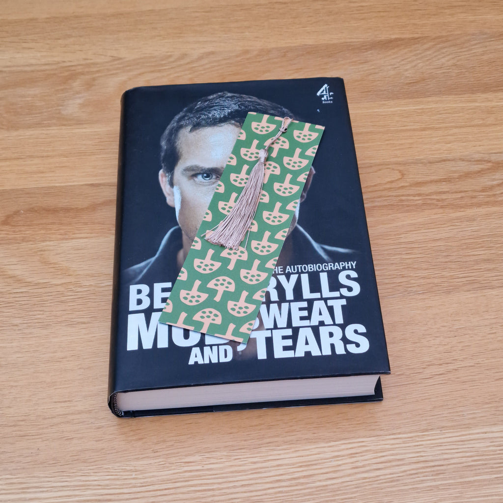 Nature-inspired mushroom bookmark made in the UK