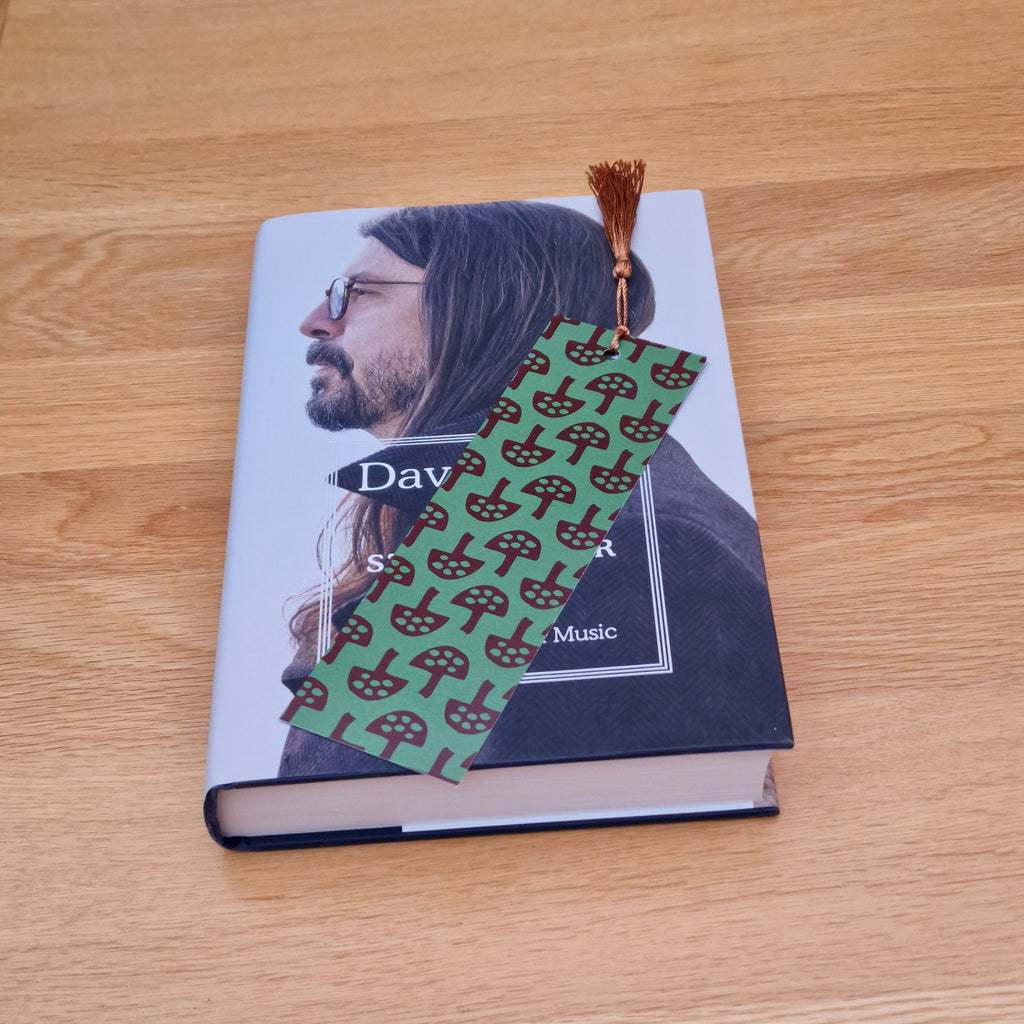 Nature-inspired mushroom bookmark made in the UK