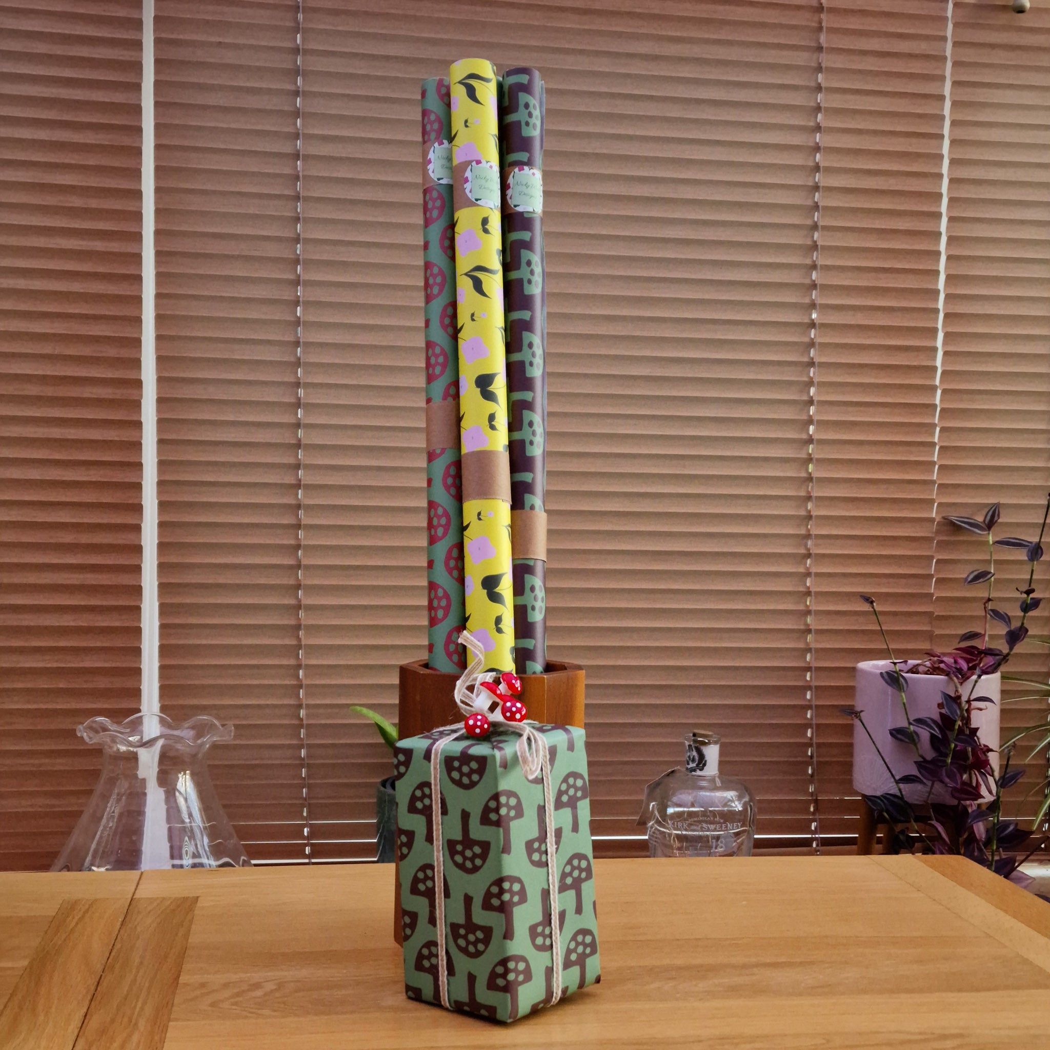 Wrapping Paper in Glen Tanar Mushrooms in Bark - Summer 2025 - SALE