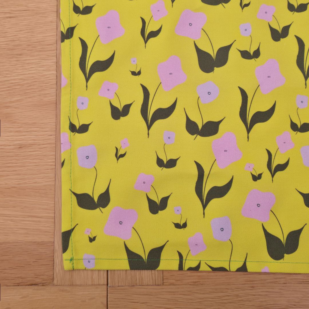 Cotton Tea Towel – First Flowers (Sunshine Yellow 2025) - SALE