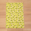 Cotton Tea Towel – First Flowers (Sunshine Yellow 2025) - SALE