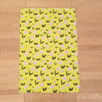 Cotton Tea Towel – First Flowers (Sunshine Yellow 2025) - SALE