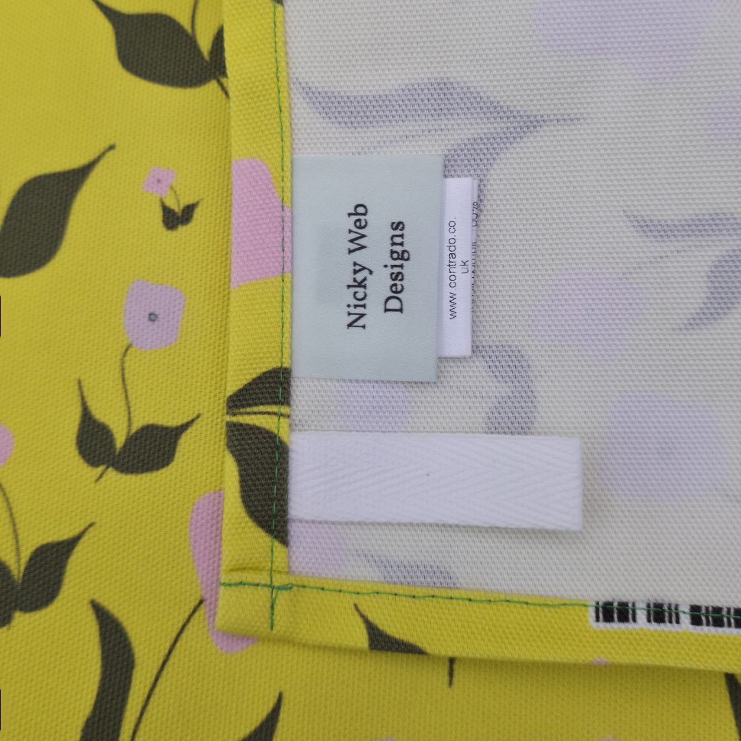 Cotton Tea Towel – First Flowers (Sunshine Yellow 2025) - SALE
