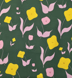 Cotton Tea Towel – First Flowers (Forest Green 2025) - SALE