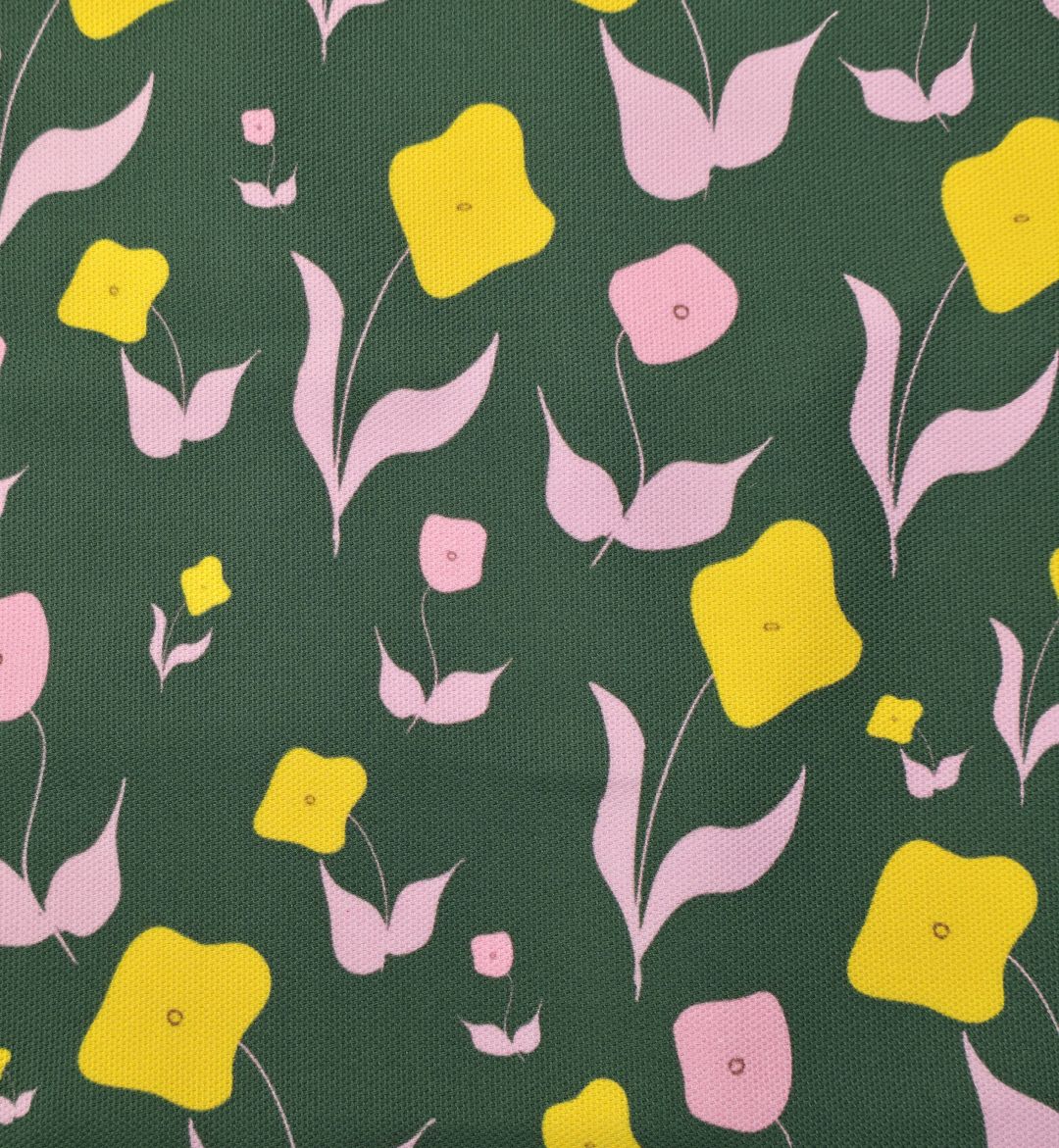 Cotton Tea Towel – First Flowers (Forest Green 2025) - SALE