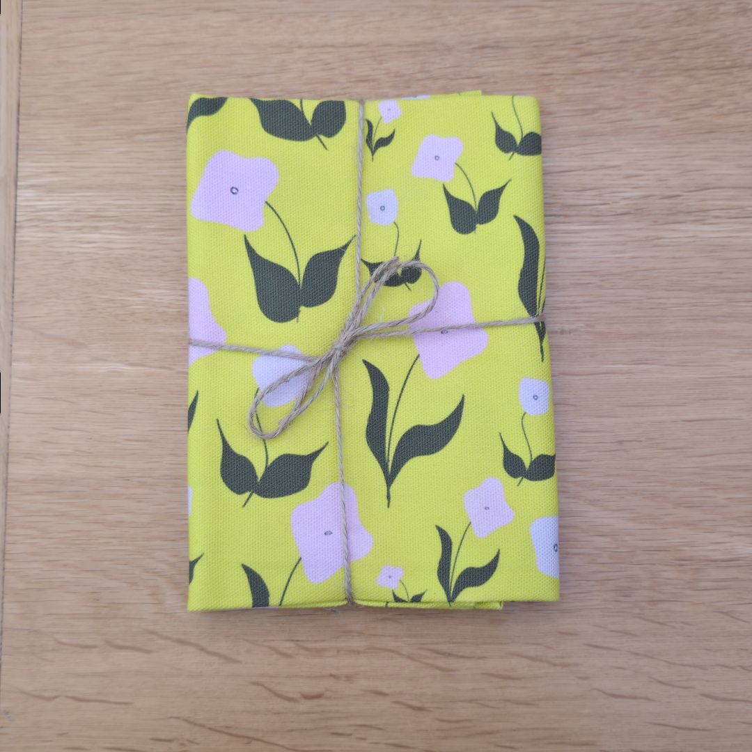 Cotton Tea Towel – First Flowers (Sunshine Yellow 2025) - SALE