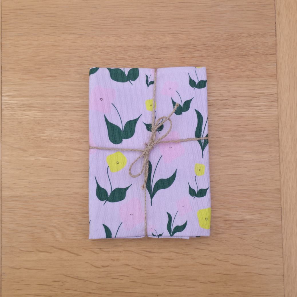 Cotton Tea Towel – First Flowers (Lilac Dusk 2025) - SALE