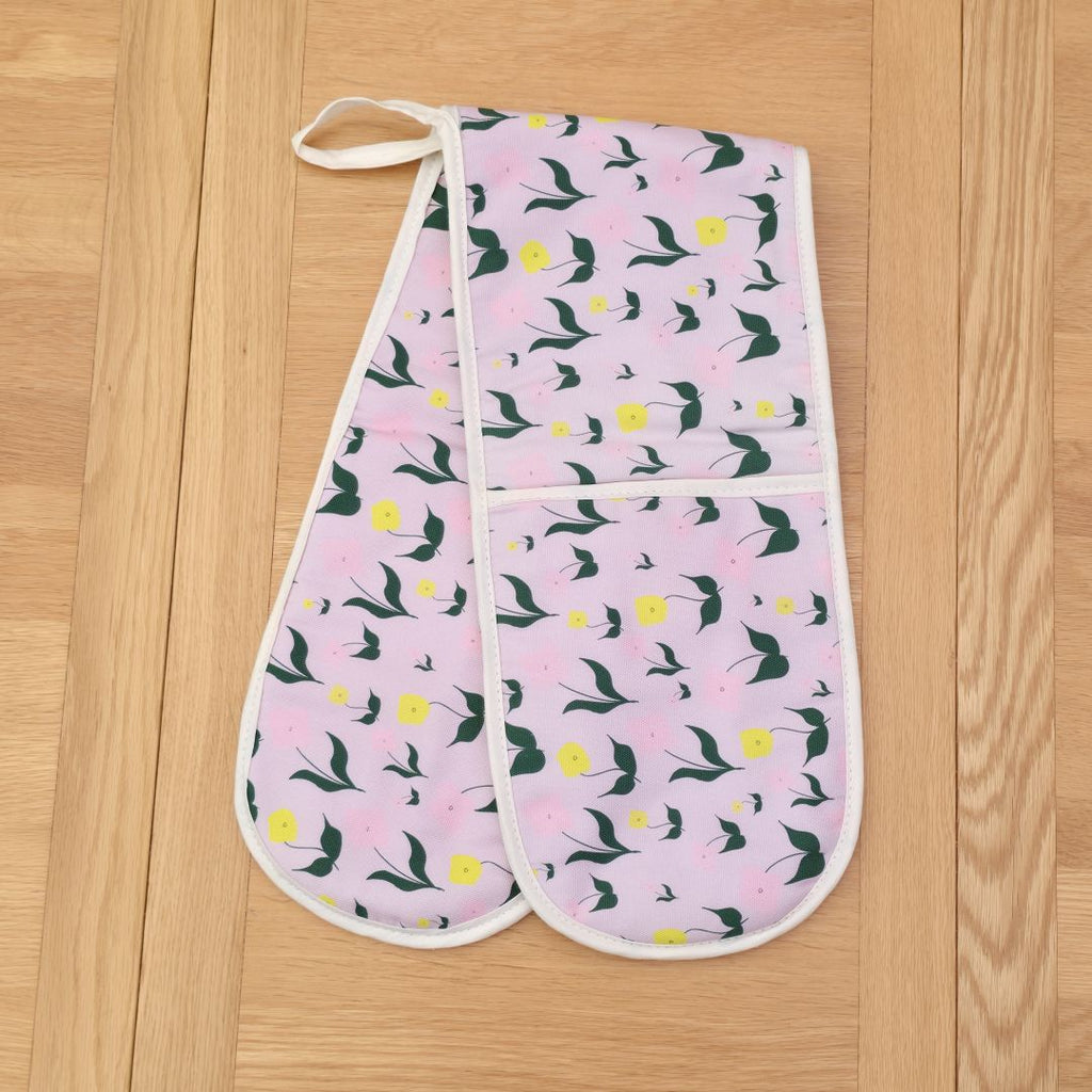Cotton Double Oven Glove – First Flowers (Lilac Dusk Summer 2025) - SALE