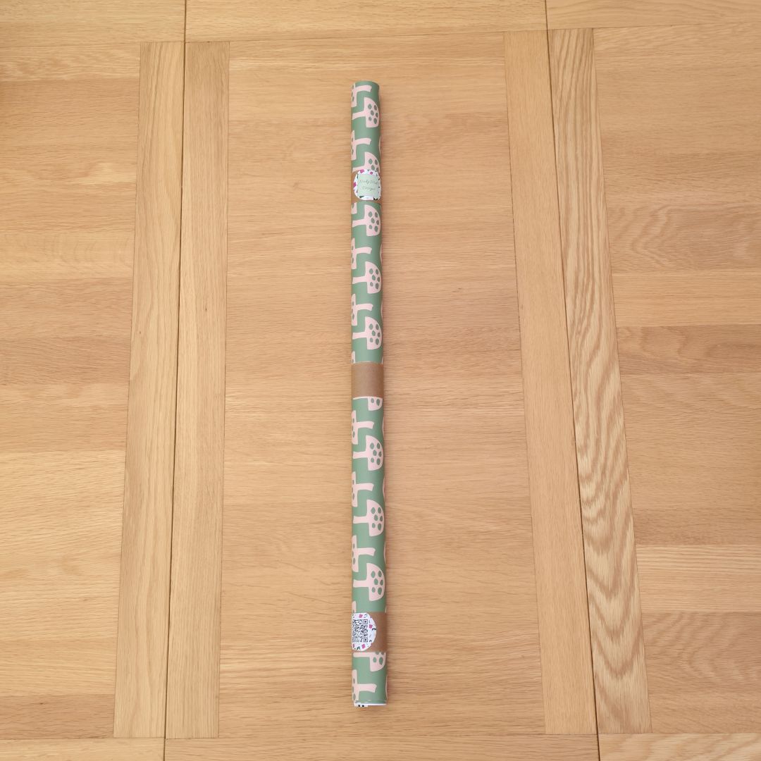 Wrapping Paper in Glen Tanar Mushrooms in Leafy Green - Summer 2025 - SALE