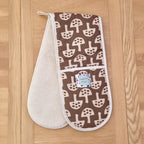 Double Oven Gloves – Glen Tanar Mushrooms (Brown Berry) - SAMPLE SALE