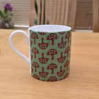 Fine Bone China Mug – Glen Tanar Mushrooms (Forest Floor Design) -SALE (SECONDS)
