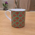 Fine Bone China Mug – Glen Tanar Mushrooms (Grass Design) -SALE (SECONDS)