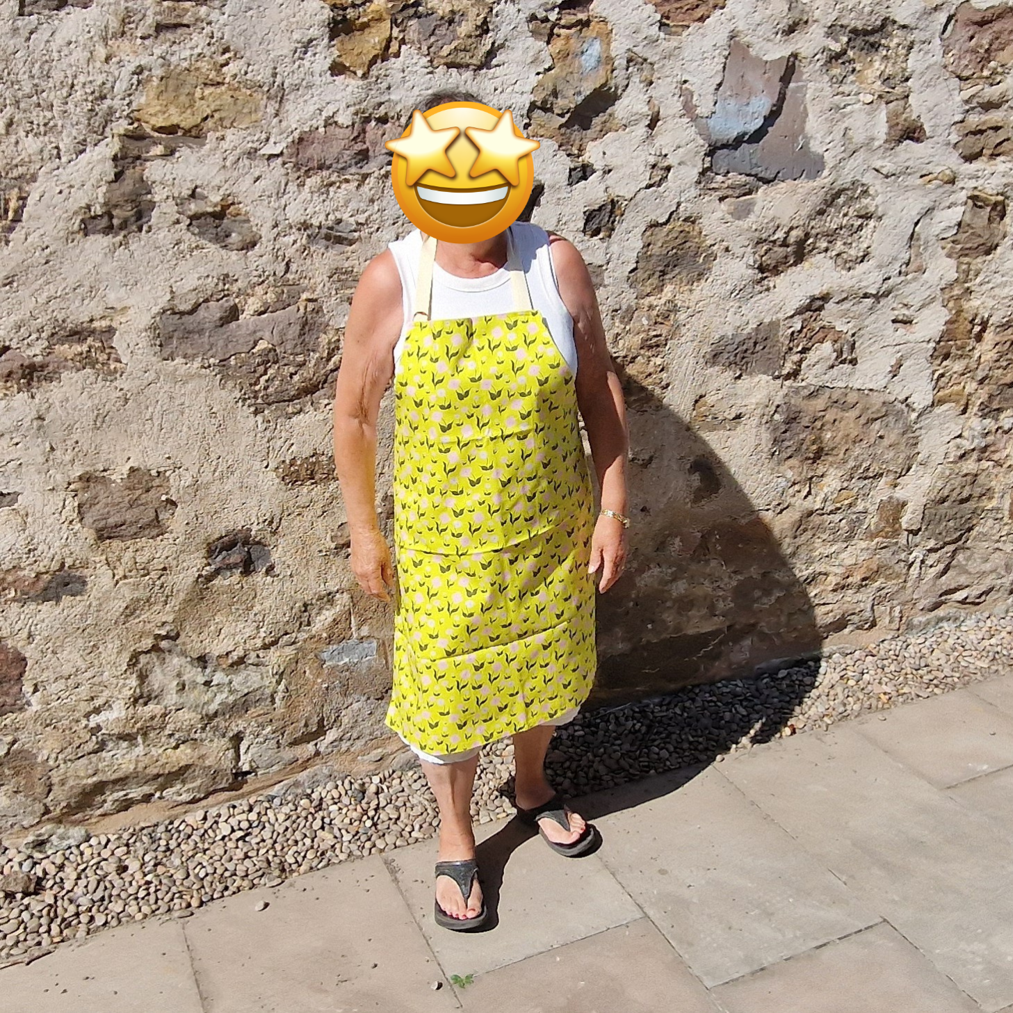 Adult Medium Apron – First Flowers (Sunshine Yellow Summer 2025) - SALE