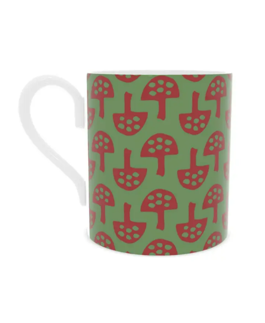 Fine bone china mug with Grass design from The Glen Tanar Mushrooms Collection