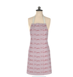 Adult cotton apron with Love Love Love pattern from Love Collection