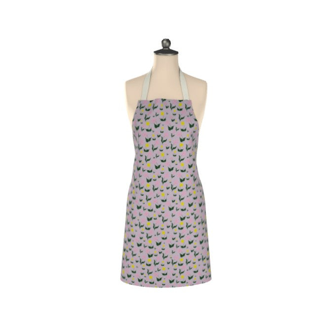Adult Medium Apron – First Flowers (Lilac Dusk Summer 2025) - SALE