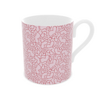 Fine bone china mug with Million Hearts design from Love Collection
