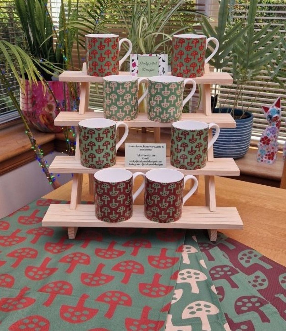 Fine bone china mug with Grass design from The Glen Tanar Mushrooms Collection