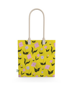Cotton Tote Bag – First Flowers in Sunshine Yellow - SALE