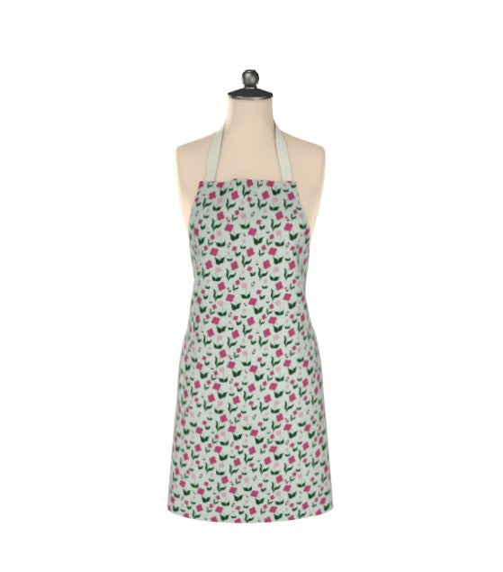Adult Medium Apron – First Flowers (Tea Green Summer 2025) - SALE
